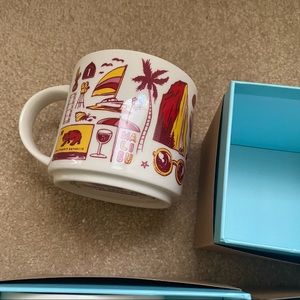 New Starbucks ceramic Coffee Mug California Red